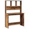  Desk with Shelves Old Wood 102x45x148 cm Engineered Wood Colour old wood 