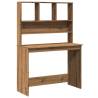  Desk with Shelves Artisan Oak 102x45x148 cm Engineered Wood Colour artisan oak 