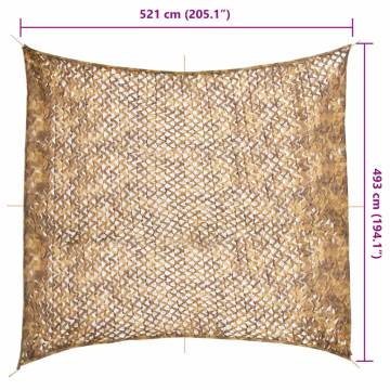 Camouflage Net with Storage Bag - Sand 521x493 cm