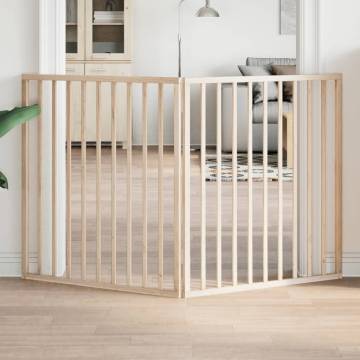 Foldable Dog Gate - 2 Panels, 160 cm Poplar Wood | HipoMarket