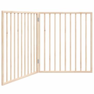 Foldable Dog Gate - 2 Panels, 160 cm Poplar Wood | HipoMarket