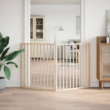 Foldable Dog Gate - 2 Panels, 160 cm Poplar Wood | HipoMarket