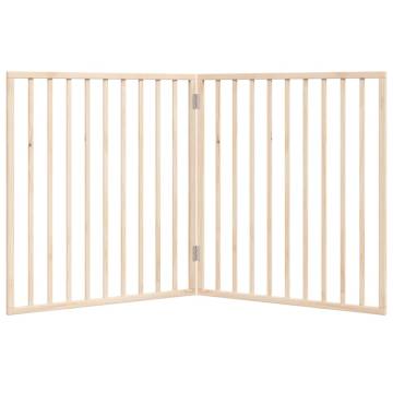 Foldable Dog Gate - 2 Panels, 160 cm Poplar Wood | HipoMarket