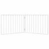 Foldable Dog Gate - 2 Panels White Poplar Wood | HipoMarket