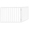 Foldable Dog Gate - 2 Panels White Poplar Wood | HipoMarket