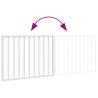 Foldable Dog Gate - 2 Panels White Poplar Wood | HipoMarket