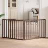  Dog Gate Foldable 2 Panels Brown 160 cm Poplar Wood Colour brown Size 80 x 60 x 2 cm Quantity in Package 2 