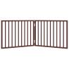 Foldable Dog Gate - 160 cm Brown Poplar Wood for Pets