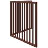 Foldable Dog Gate - 160 cm Brown Poplar Wood for Pets