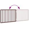 Foldable Dog Gate - 160 cm Brown Poplar Wood for Pets