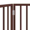 Foldable Dog Gate - 160 cm Brown Poplar Wood for Pets