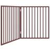 Foldable Dog Gate - 160 cm Brown Poplar Wood | Hipo Market