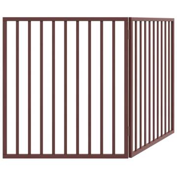 Foldable Dog Gate - 160 cm Brown Poplar Wood | Hipo Market