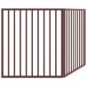 Foldable Dog Gate - 160 cm Brown Poplar Wood | Hipo Market