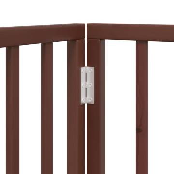 Foldable Dog Gate - 160 cm Brown Poplar Wood | Hipo Market