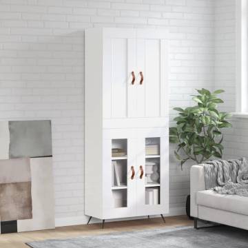 Elegant Highboard High Gloss White | Stylish Storage Solution