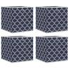 Foldable Storage Boxes - 4 pcs Blue Non-woven Fabric