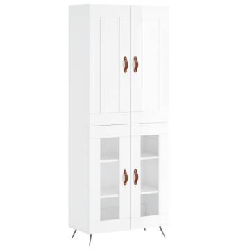 Elegant Highboard High Gloss White | Stylish Storage Solution