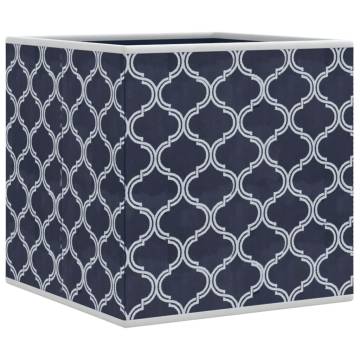 Foldable Storage Boxes - 4 pcs Blue Non-woven Fabric