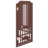 Foldable Dog Gate with Door, 6 Panels, Poplar Wood - 300 cm