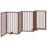 Foldable Dog Gate with Door, 6 Panels, Poplar Wood - 300 cm