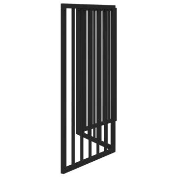 Foldable Dog Gate - 3 Panels Black 150 cm Poplar Wood