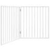 Dog Gate Foldable 2 Panels White - 160 cm Poplar Wood