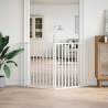 Dog Gate Foldable 2 Panels White - 160 cm Poplar Wood