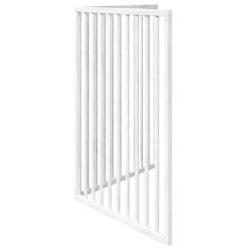 Dog Gate Foldable 2 Panels White - 160 cm Poplar Wood