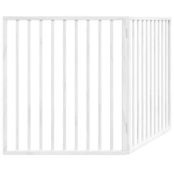 Dog Gate Foldable 2 Panels White - 160 cm Poplar Wood