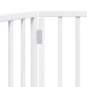 Dog Gate Foldable 2 Panels White - 160 cm Poplar Wood