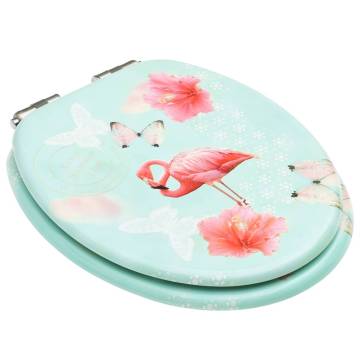 Flamingo Design WC Toilet Seats with Soft Close Lid - 2 pcs