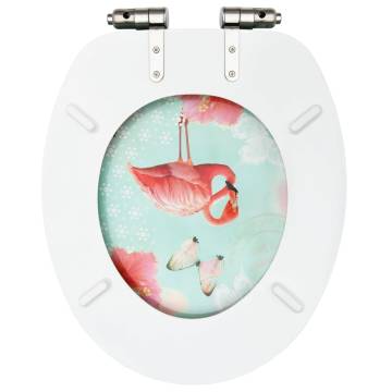 Flamingo Design WC Toilet Seats with Soft Close Lid - 2 pcs