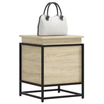 Sonoma Oak Storage Box with Lid - Stylish & Durable Solution