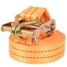 Ratchet Tie Down Straps 4 pcs 1 Tonnes 6mx38mm Orange - HipoMarket