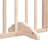 Foldable 6 Panel Dog Gate with Door - 300 cm Poplar Wood