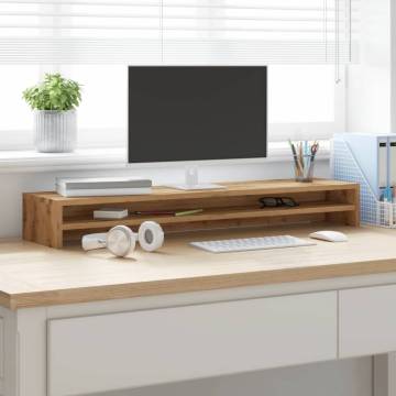 Monitor Stand Artisan Oak - Engineered Wood 100x24x13 cm