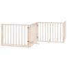 Foldable Dog Gate with Door - 4 Panel - 320 cm Poplar Wood