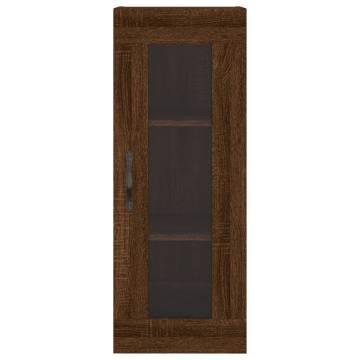 Stylish Highboard Brown Oak - 34.5x34x180 cm | HipoMarket