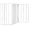 Foldable 3-Panel Dog Gate | Durable White Poplar Wood | 150 cm