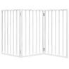 Foldable 3-Panel Dog Gate | Durable White Poplar Wood | 150 cm