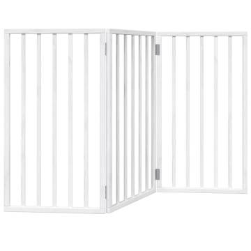 Foldable 3-Panel Dog Gate | Durable White Poplar Wood | 150 cm