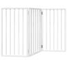 Foldable 3-Panel Dog Gate | Durable White Poplar Wood | 150 cm