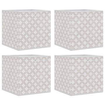 Foldable Storage Boxes - 4 pcs Cream | Hipomarket