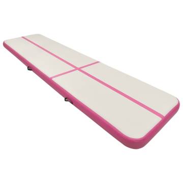 Inflatable Gymnastics Mat with Pump - 700x100x20cm - Pink