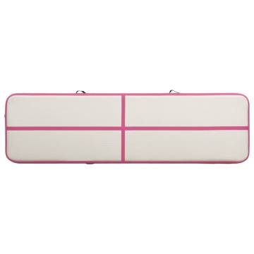 Inflatable Gymnastics Mat with Pump - 700x100x20cm - Pink