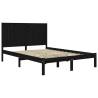 Black Solid Wood Pine Bed Frame 120x190 cm - Modern Design