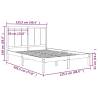 Black Solid Wood Pine Bed Frame 120x190 cm - Modern Design