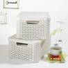 Curver Storage Box with Lid M 18L - Creamy White | HipoMarket UK