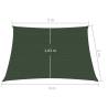 Sunshade Sail 160 g/m² - Dark Green 3/4x2 m | HipoMarket